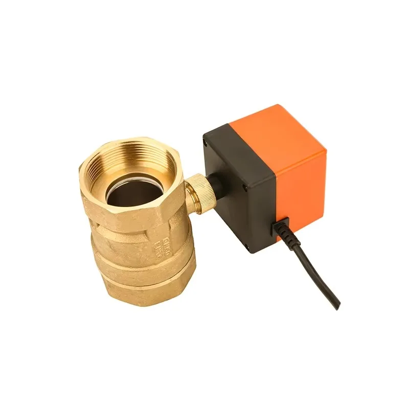 

2gjAC220V DC12V DC24V Electric Ball Valve 3-Wire 2-Way Control Brass Thread Stable Motorized Ball Valve for Water 2-Inch