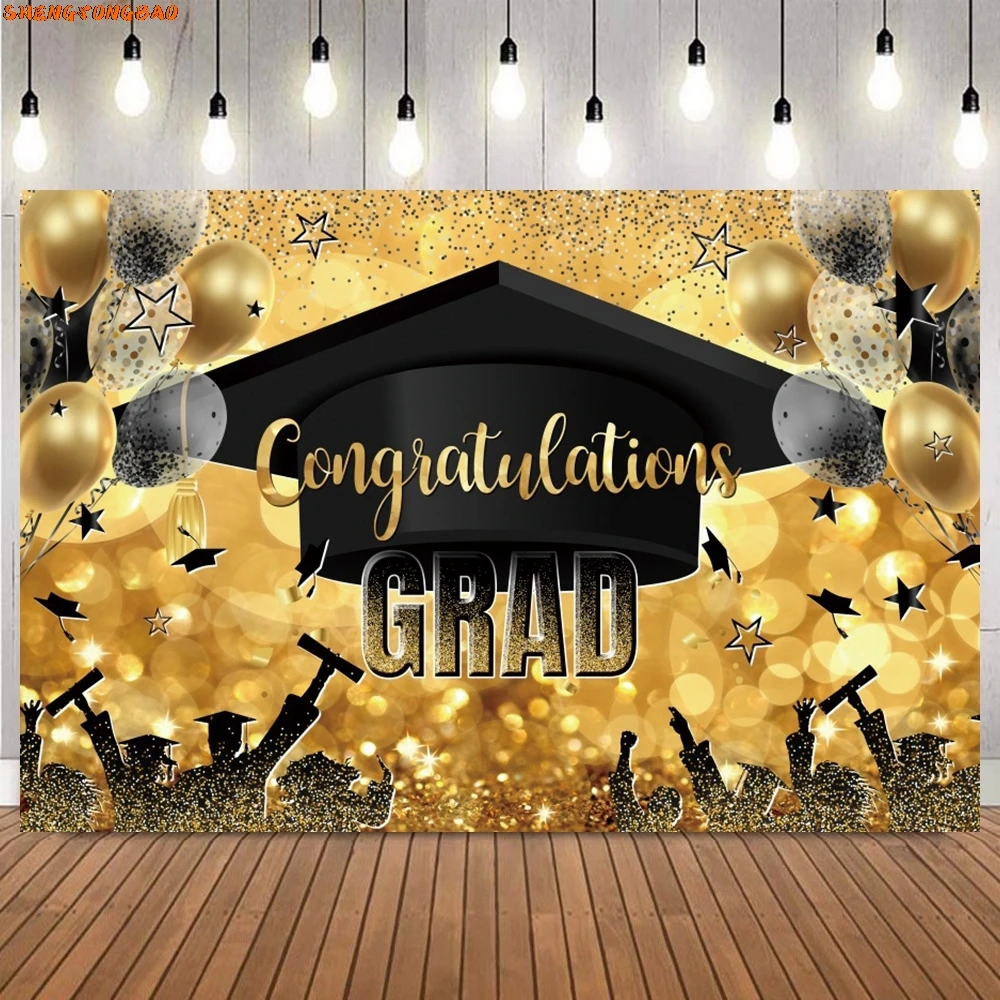 Class of Graduation Prom Congratulations to Graduates Photo Backdrop Props Congrats Grad Graduation Party Background Banner