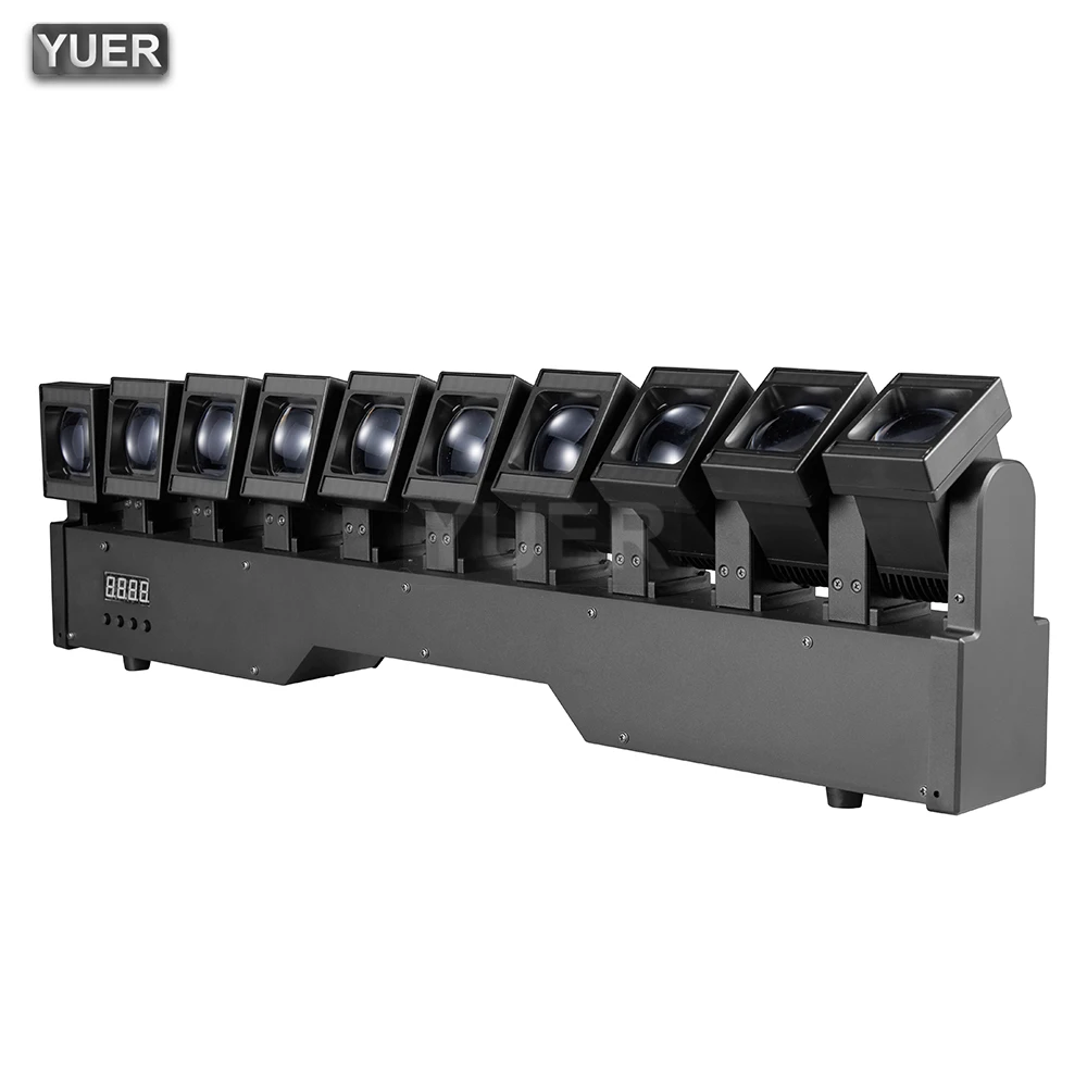 NEW YUER 10X20W Beam RGBW LED Swinging Rotating Moving  Head Light With Ring Bar DMX DJ Disco Stage Light For Wedding Party Club