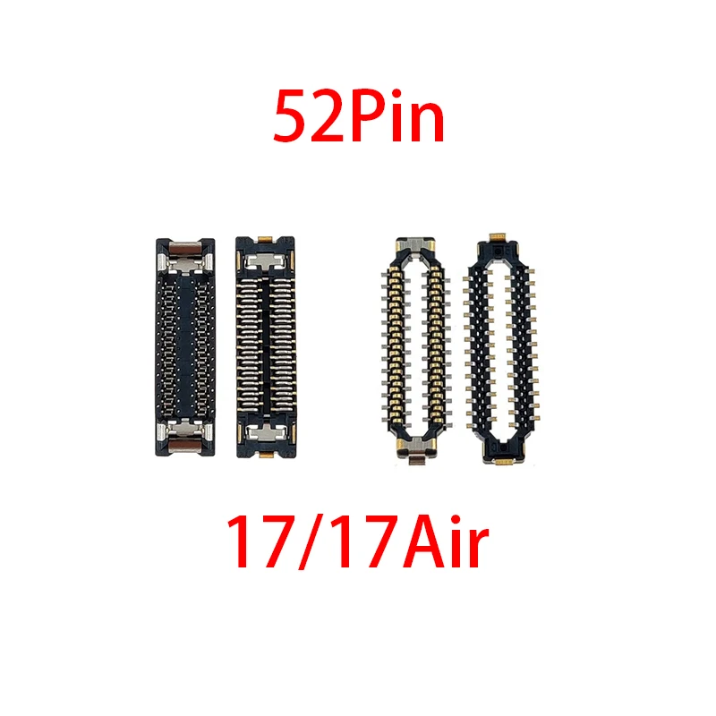 2pcs 52 48 64Pin LCD Display Screen Flex FPC Connector For Iphone 16 17 Plus Pro Max 17Air 16Pro 17Pro USB Charging Charger Port