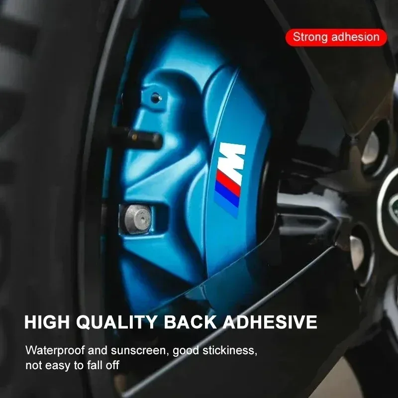 Pegatina de pinza de insignia M, pegatina 3D de modificación de freno resistente a altas temperaturas para BMW M8 M7 M6 M5 M4 M3 M2 M1 F30 F10 F15 E30