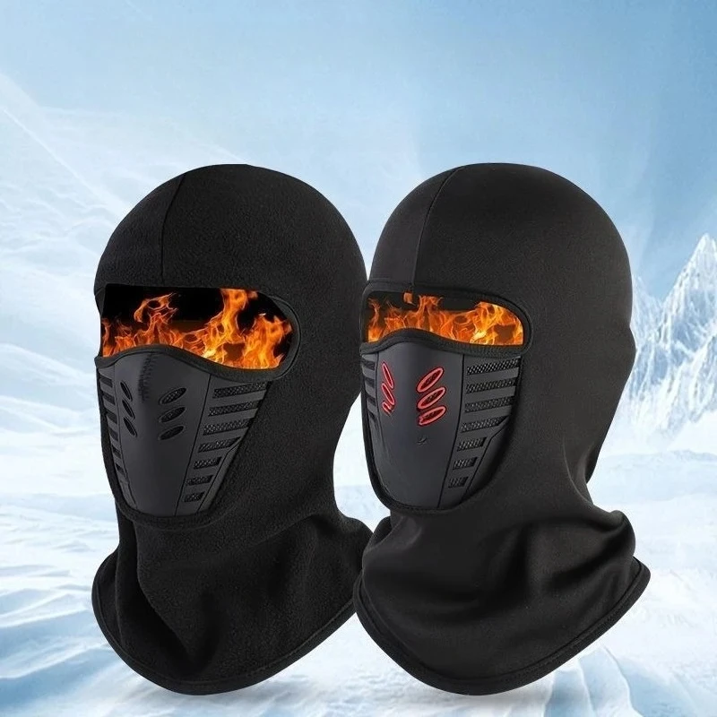 غطاء محرك السيارة الدافئ لركوب الدراجات في الشتاء، قناع سميك مقاوم للرياح وبارد وجيد التهوية، بطانة خوذة شتوية قاطرة شتوية