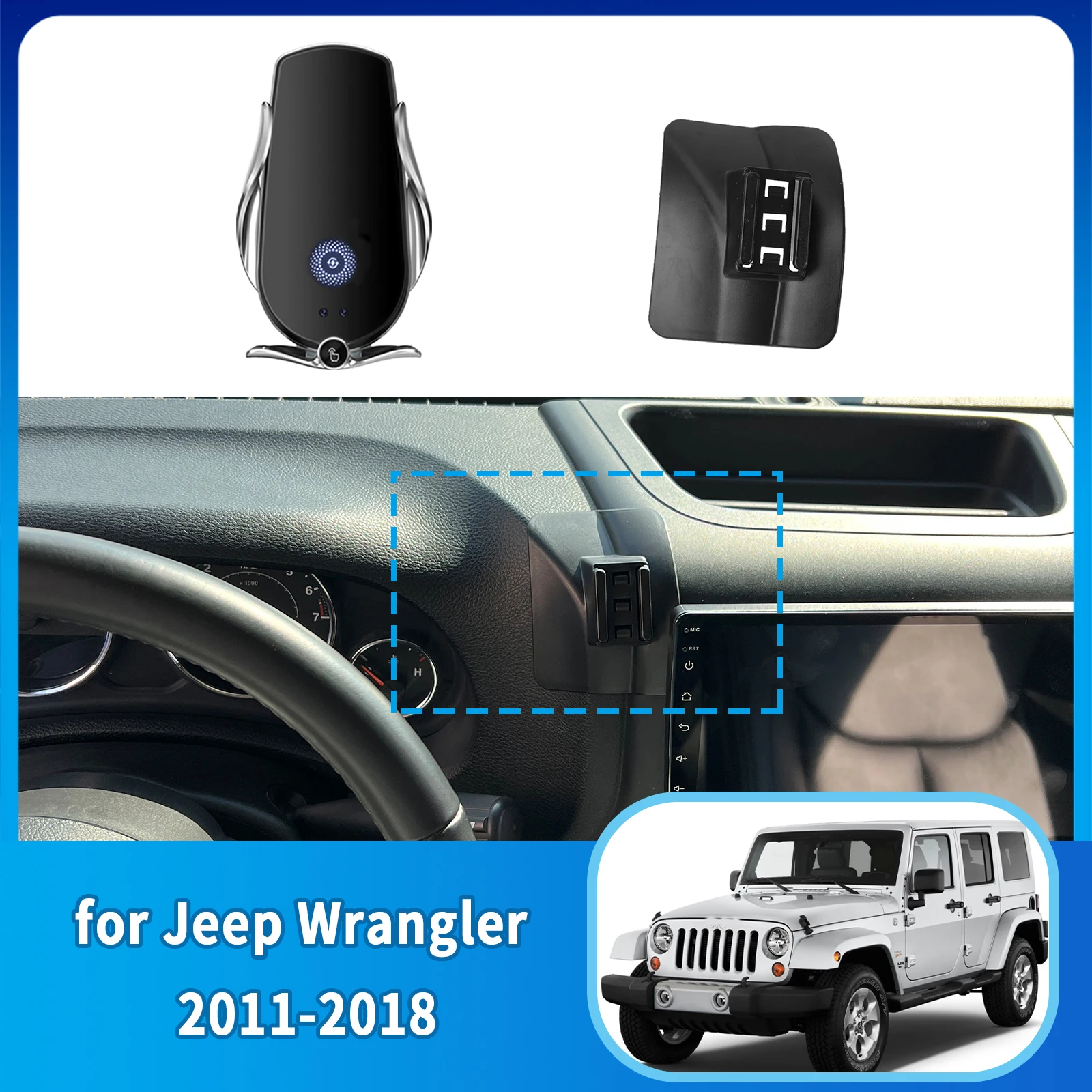 

Car Mobile Phone Holder GPS Bracket for Jeep Wrangler 2011~2018 Navigation Stand Auto Accessories