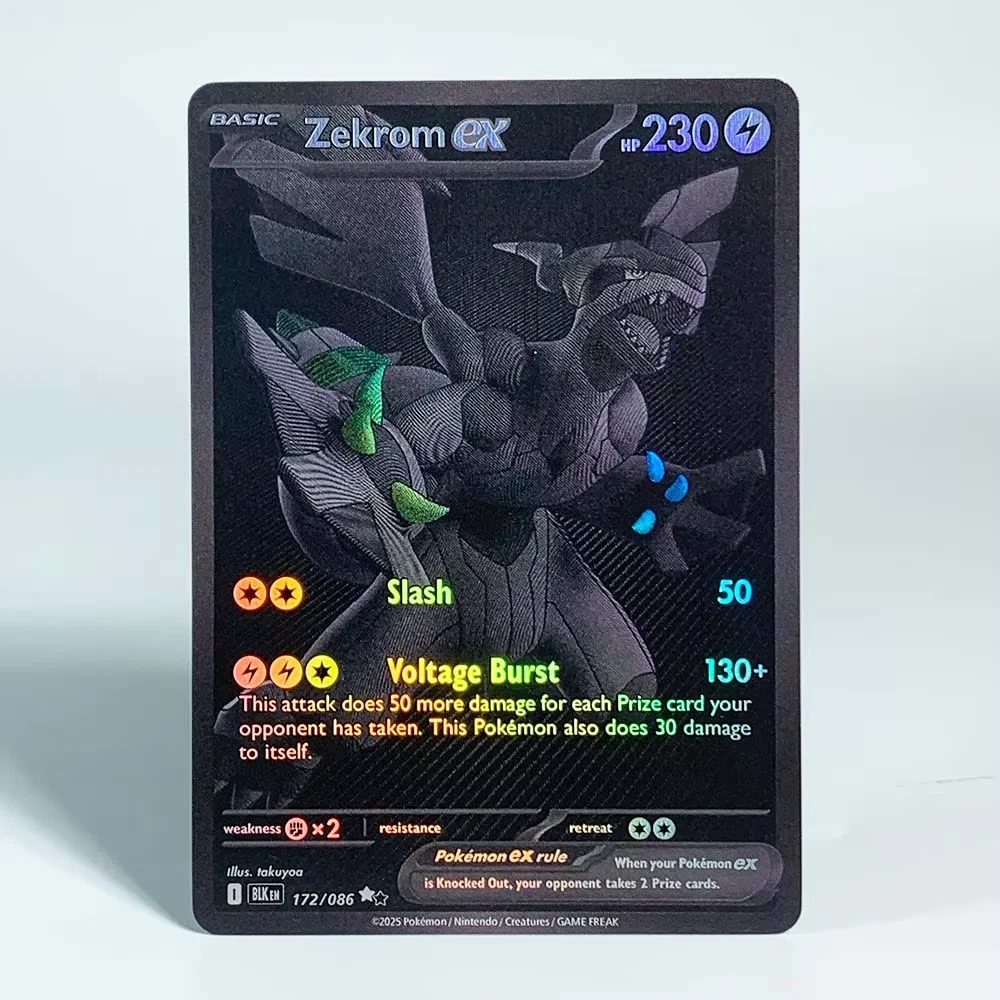 Proxy PTCG Collection Card Ancient Mew Classic Limited Anime Cards Zekrom Reshiram Victini Holographic Proxy Card Gift Toys