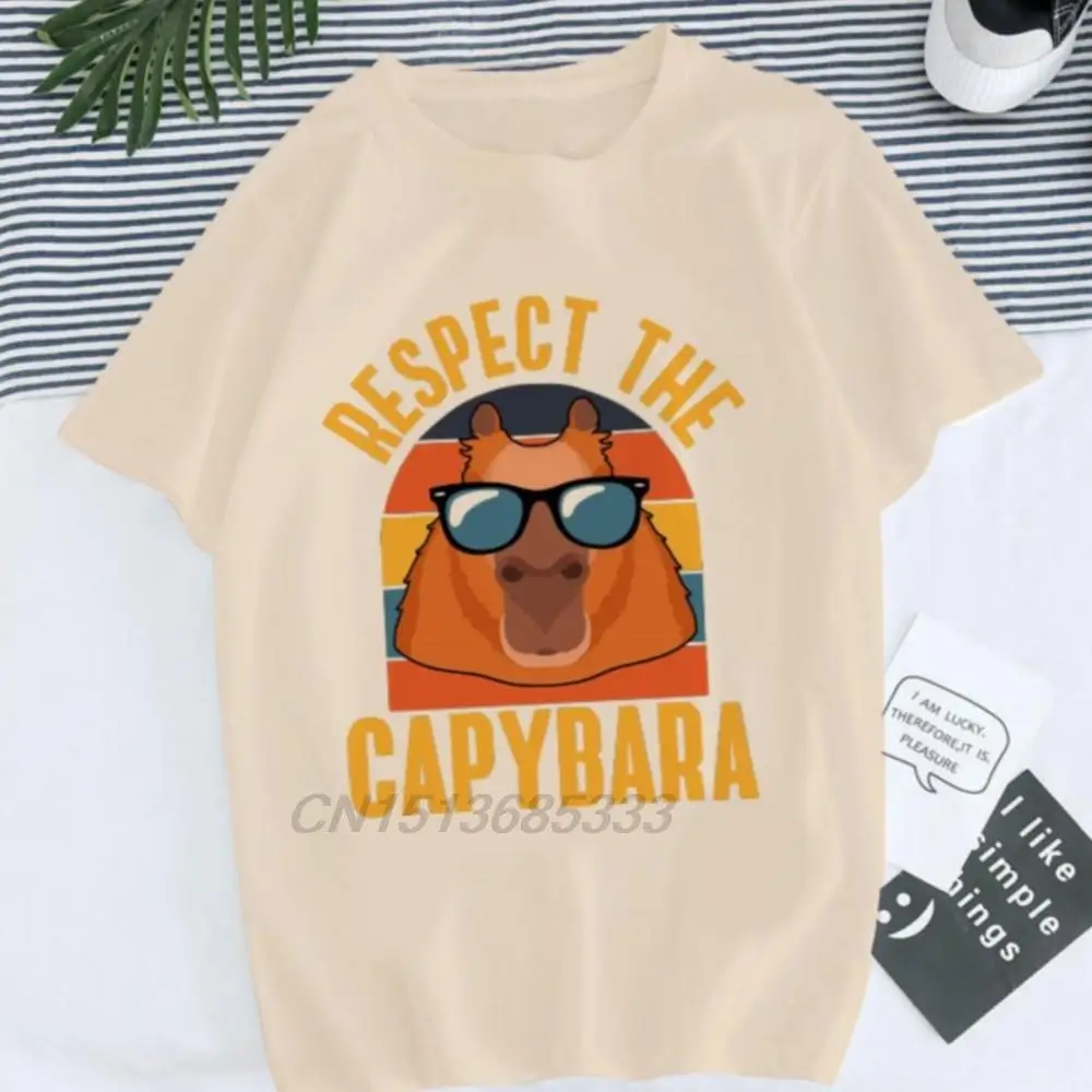 Respect The Capybara Unisex Cotton T-shirts You're My Lobster Men Funny Clothing Yiaaaa-aah Fashion Cartoon Graphic Sweatshirts