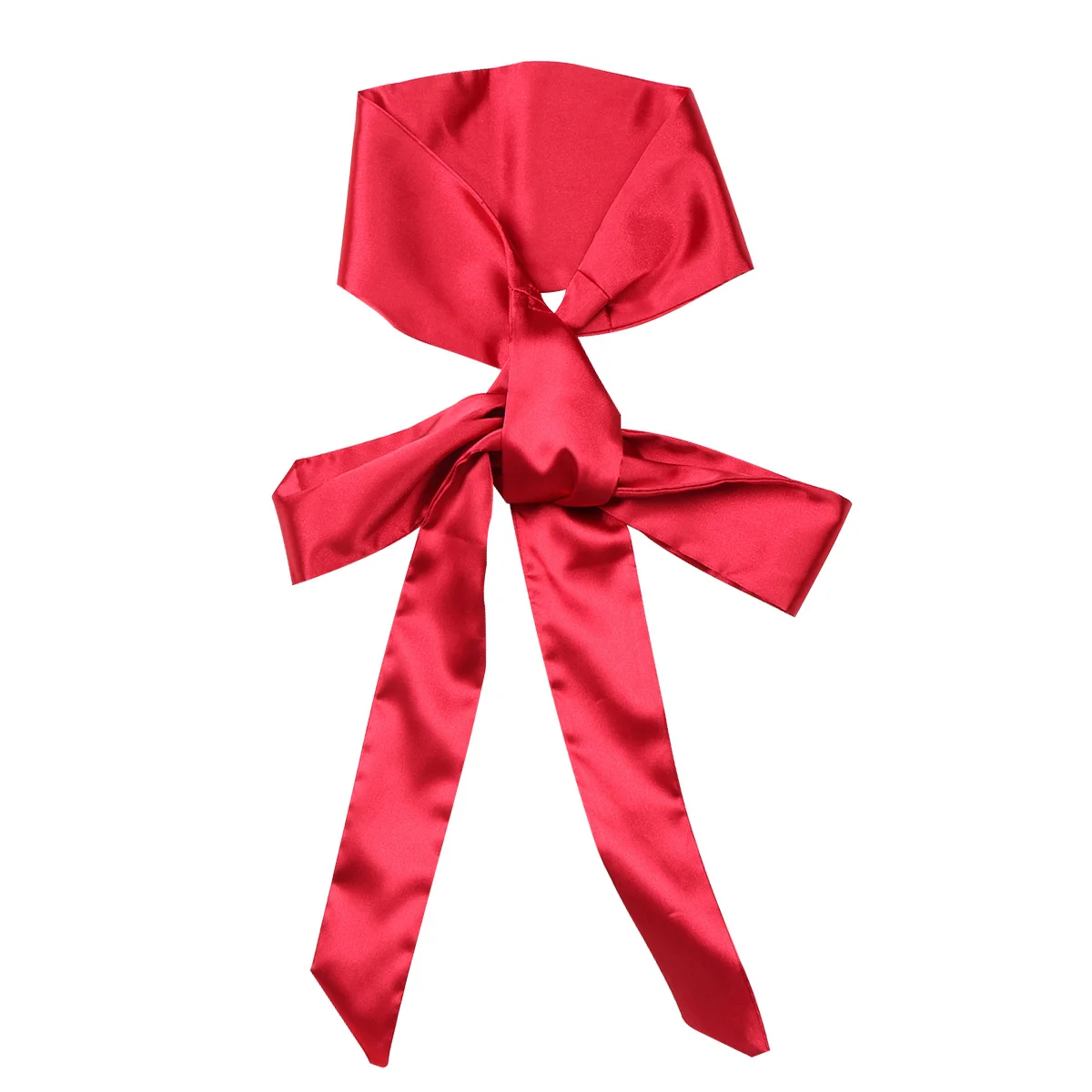 حزام بفيونكة حريرية واسعة الخصر بلون سادة وشاح بشريط من الساتان باللون الأحمر وشاح فستان مريح للمناسبات الخاصة حزام فيونكة حريرية للنساء #3