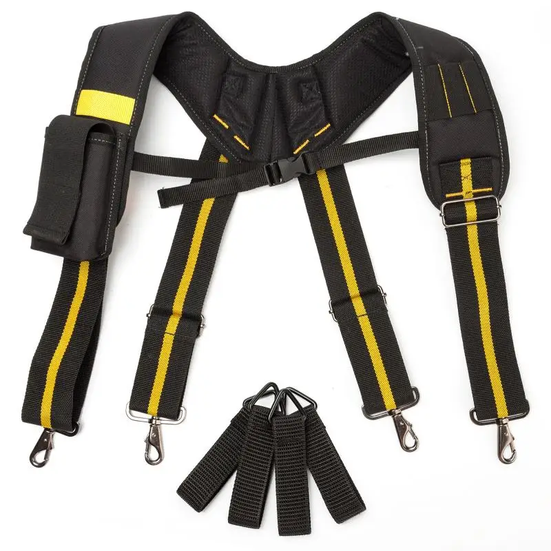 Imagem -03 - Ferramenta Belt Suspensórios Bolsa Bolsa Nail Pocket Grupo Suporte Lombar Ajustável Carpenter Electricista Ferramentas Bolsa Multi-funcional