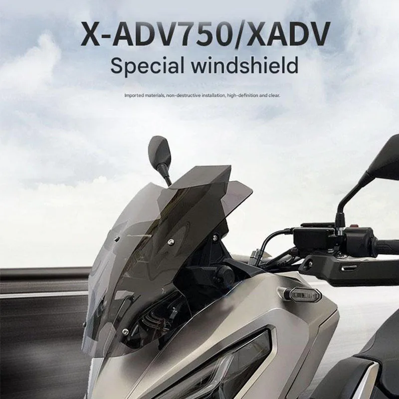 For Honda X-ADV 750 2021-2022 Raised Windshield Front Panel Add-On for Enhanced Riding Experience