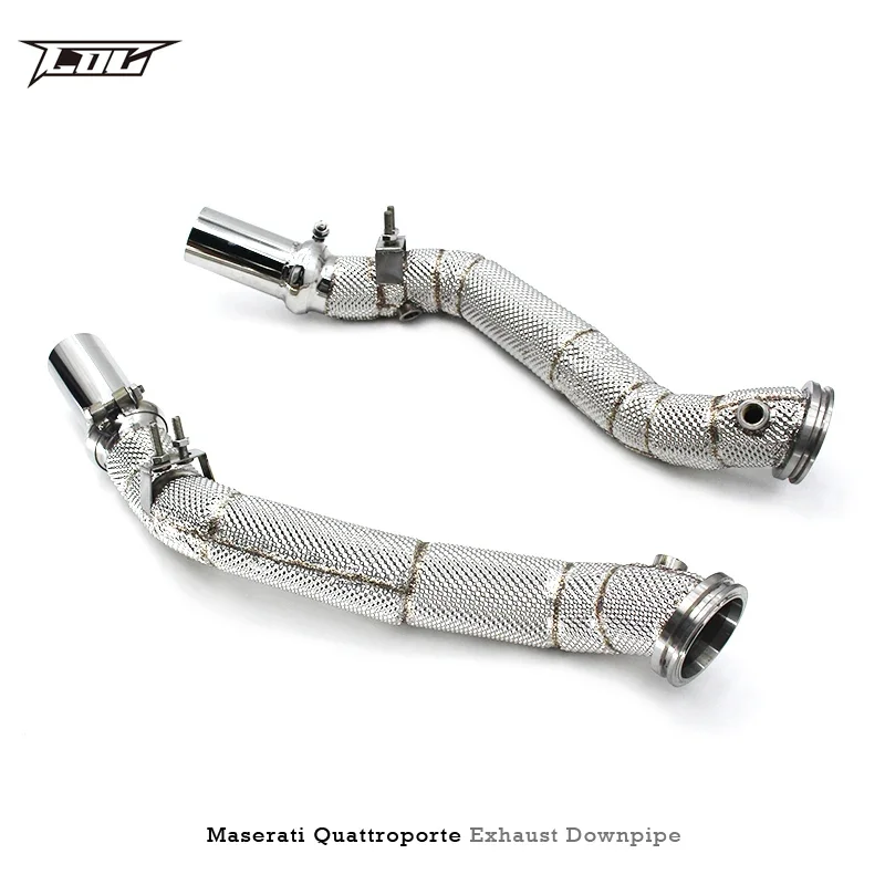 Head Section High flow Pipes branch downpipe Exhaust Pipe with catalyst For Maserati Quattroporte 3.0T 2013-2016