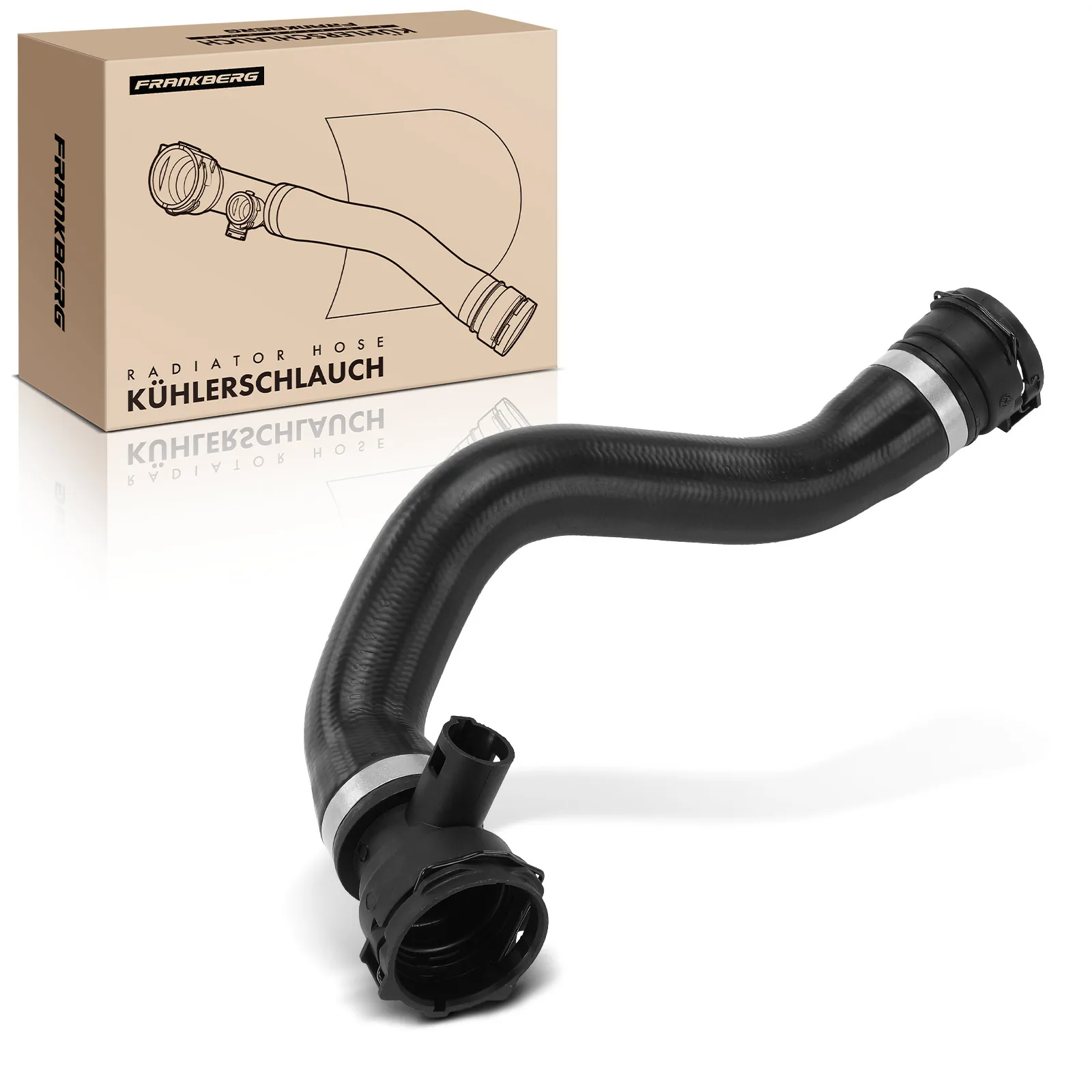 Frankberg 1x Kühlerschlauch Kühlwasserschlauch für BMW X5 E53 4.4L 4.8L 2003-2006 V200876 24066 17127509963