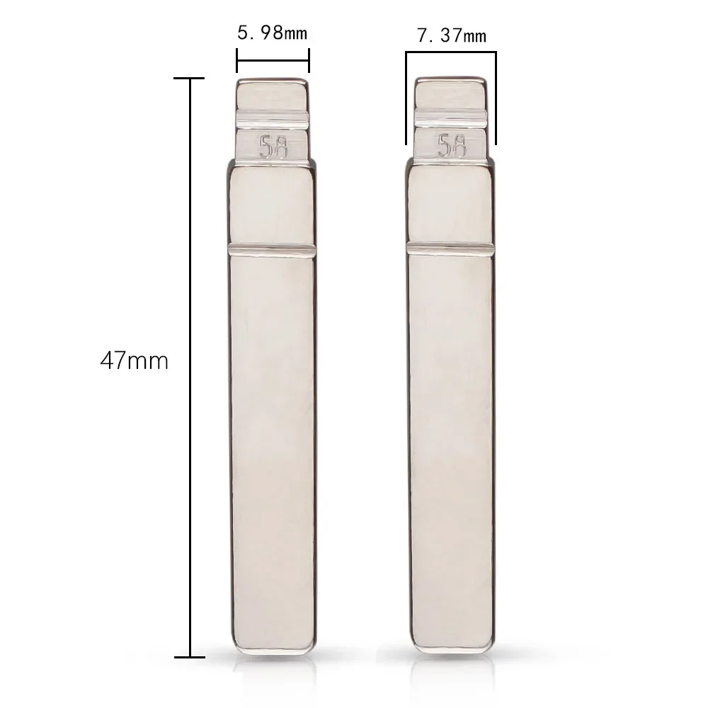 10 20 шт. 58 #   VA2 металлический необрезанный пустой откидной лезвие дистанционного ключа для Peugeot Citroen Renault для keydiy KD xhorse VVDI JMD