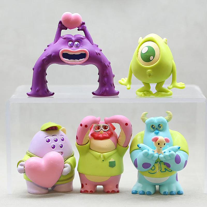 Kawaii Monsters University Action Figures James P Sullivan Mike Wazowski Don Carlton Pvc Model Halloween Decoration Xmas Gifts