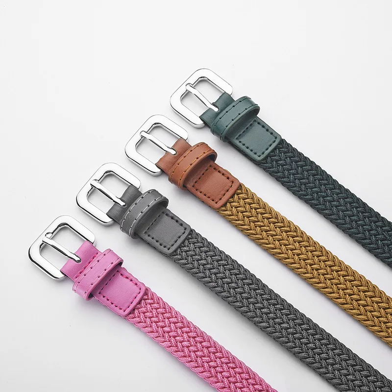 تمتد النايلون الأطفال حزام تصميم بسيط الجينز الملحقات حزام الرياضة في الهواء الطلق التدريب دبوس مشبك مرونة قماش حزام الخصر