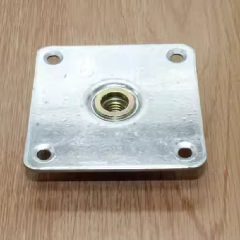 8Pcs Round Square Furniture Leg Mounting Plate M8 M10 Nut Flange Connecting Adapter