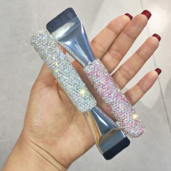 High Appearance Level Foundation Brush Artificial diamond-set One Line Non-powder Flat Head Base Mask Brush Concealer Makeup bru