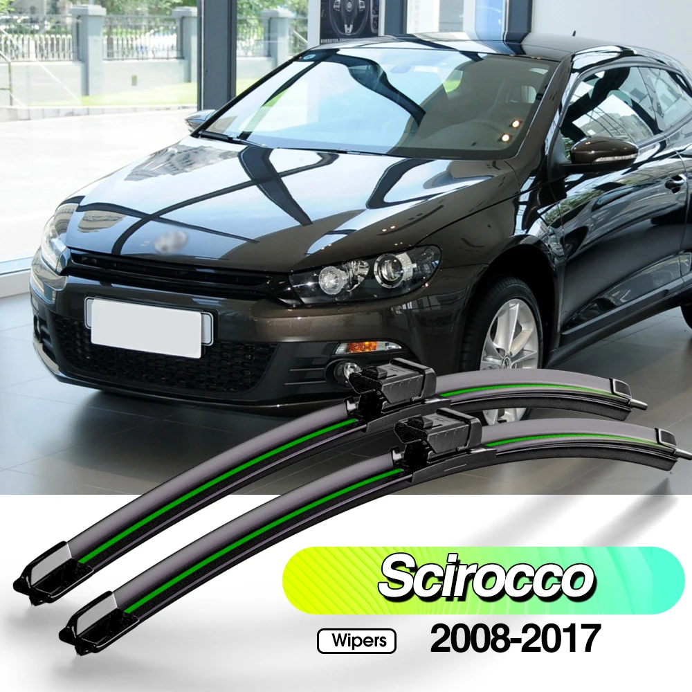 For VW Scirocco 2008-2017 2pcs Front Windshield Wiper Blades Windscreen Window Accessories 2010 2011 2012 2013 2014 2015 2016