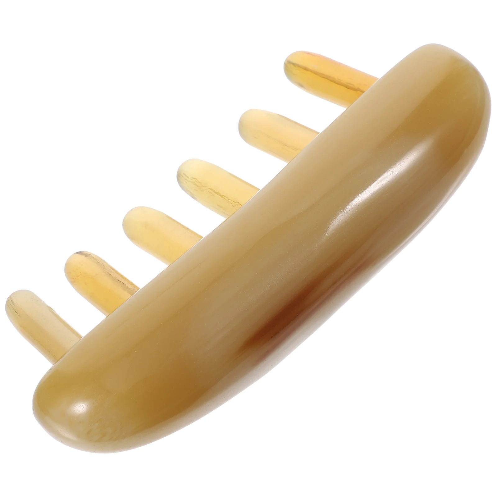 

1Pcs Ox Horn Massage Comb Hair Scalp Massager Wide Teeth Natural Horn Comb Guasha Scraping Massager Tool Scalp Massage Tool