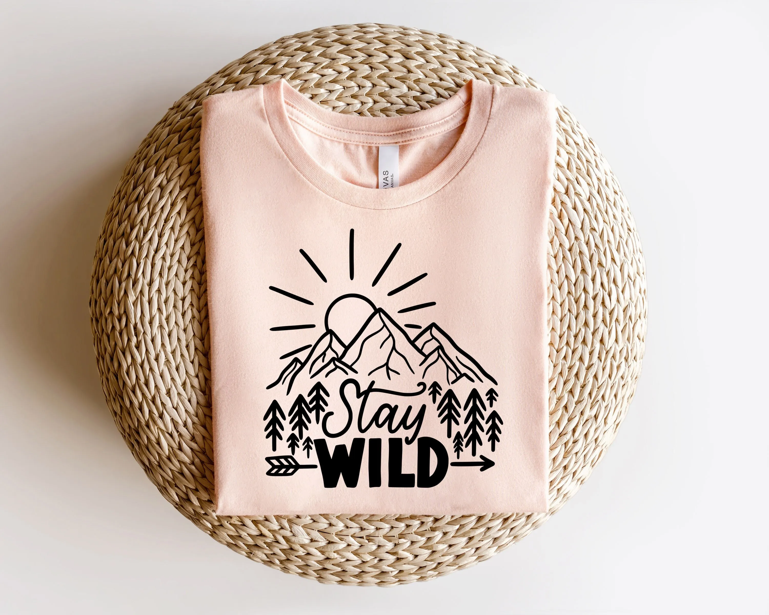 Stay Wild T-Shirt Camping Life Adventure Organic Cotton Nature