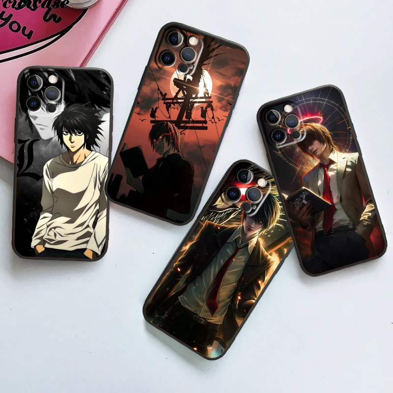 D-Death Note Cool Art For Apple iPhone 16 15 14 13 12 11 XS XR X Pro Max Plus Mini Black TPU Phone Case