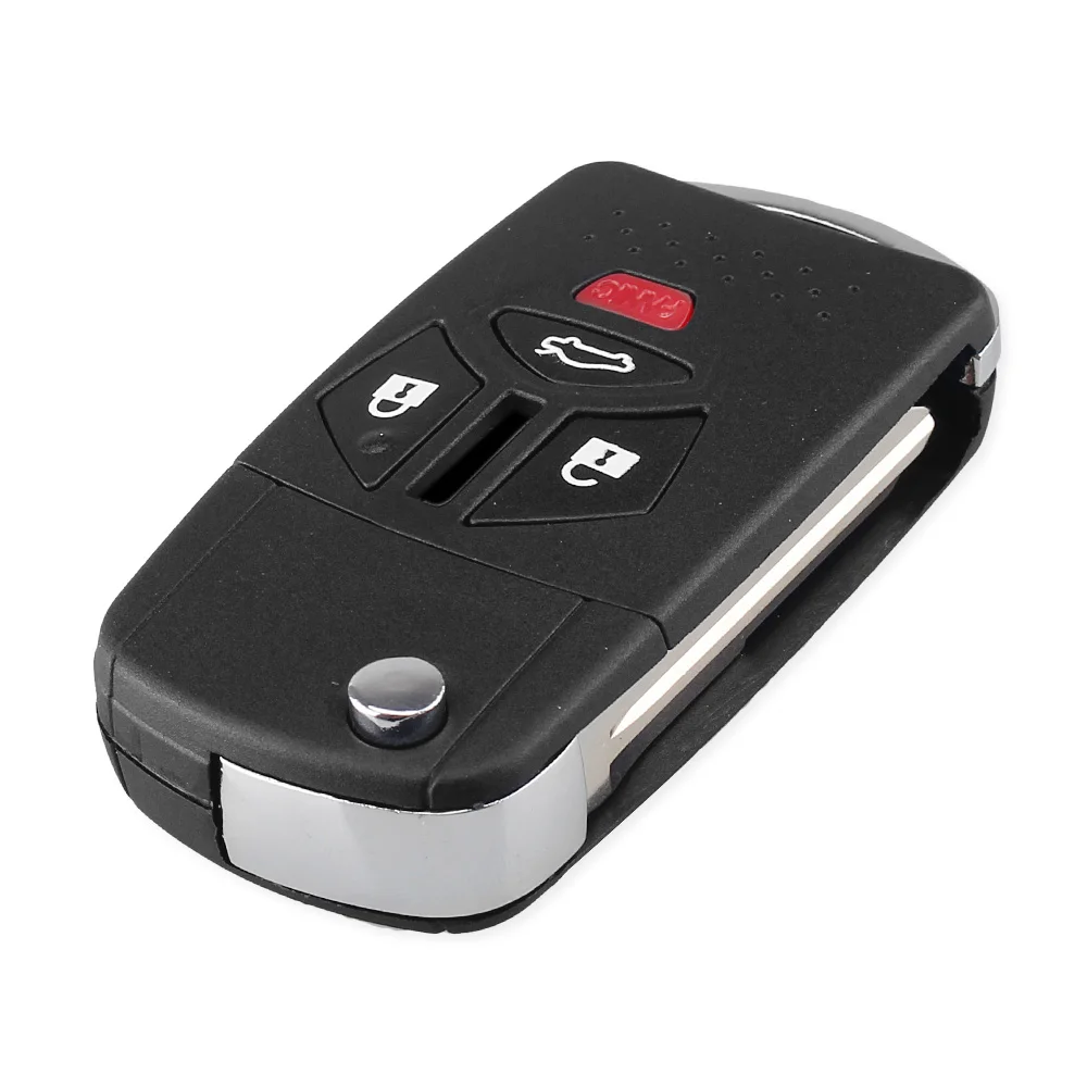 KEYYOU 3 + 1 Tasten Fernbedienung Flip Folding Key Fob Keyless Shell Fall Fit Für Mitsubishi Galant Eclipse Lancer Uncut 4 tasten