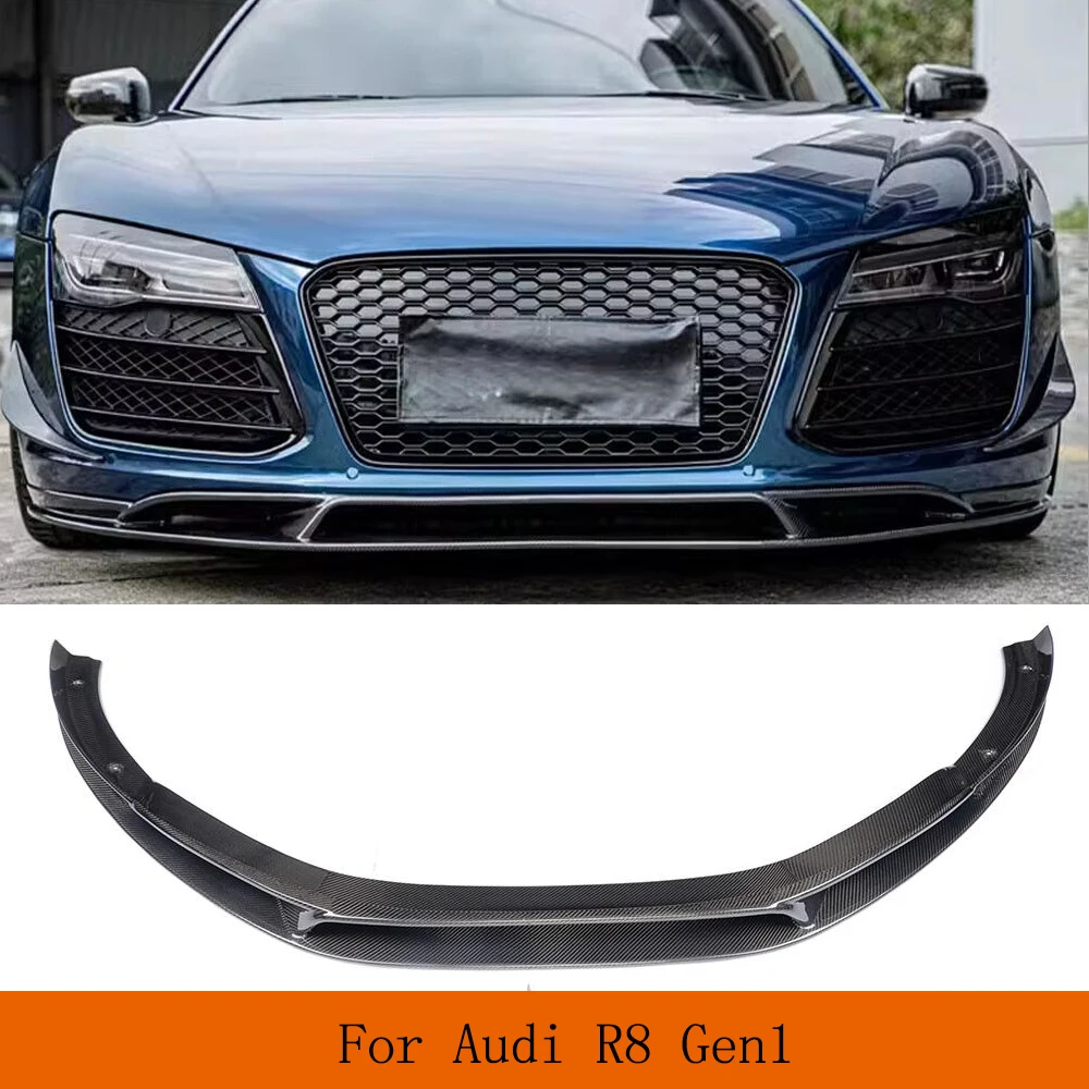 

Car Front Bumper Lip Carbon Fiber Spoiler Splitters for Audi R8 V8 V10 Coupe Convertible 2-Door Gen1 2008 - 2015