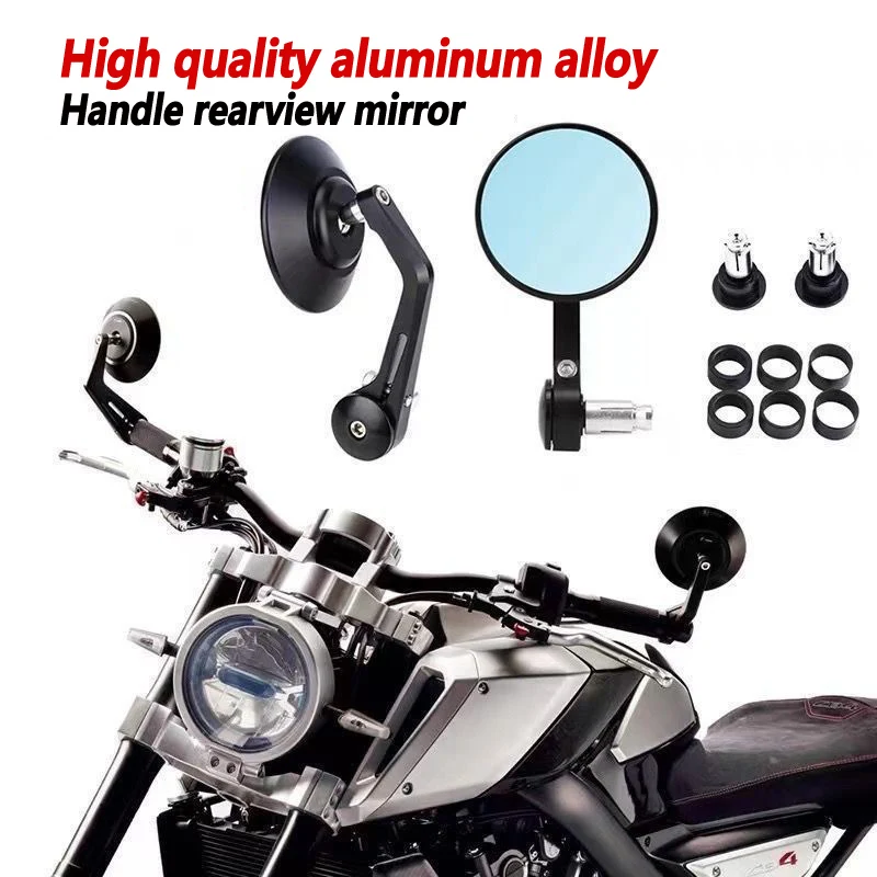handlebar rearview mirror For CYCLONE RA2 RA250 RA250S blue glass anti glare handlebar mirror large field of view reflector