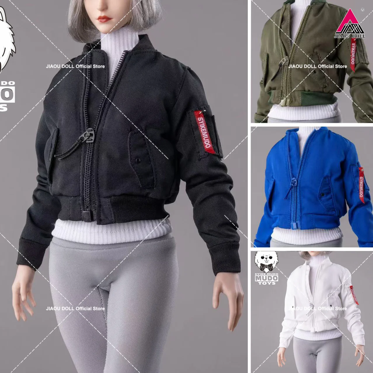 

CTC-010 1/6 Scale Pilot Jacket Leisure Zipper Cotton Coat Clothes Model Fit 12'' Female Soldier Action Figure Body Dolls