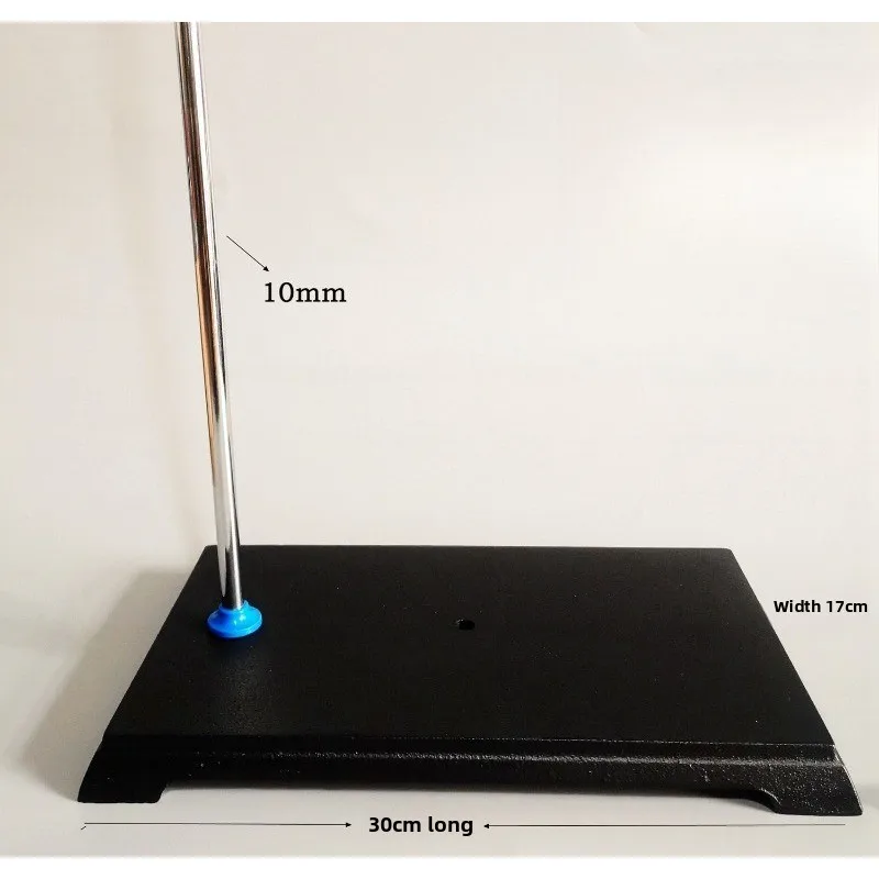 300170680mm Square Iron Stand Fixer, Cast Iron High Load-bearing, Professional Bracket for Titration & Stirring Experiments