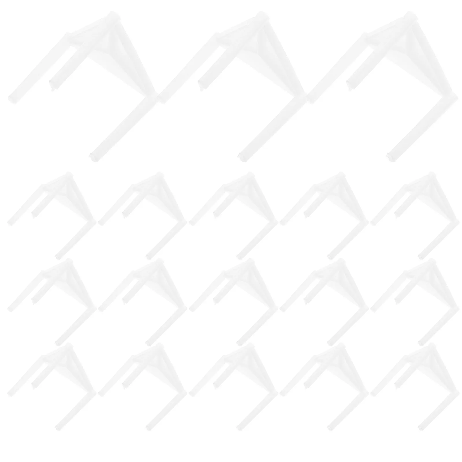 

100pcs Plastic Stands White Pizza Box Tripod Stand For Takeout Commercial Use Pizza Box Holder Stable Base Easy Storage