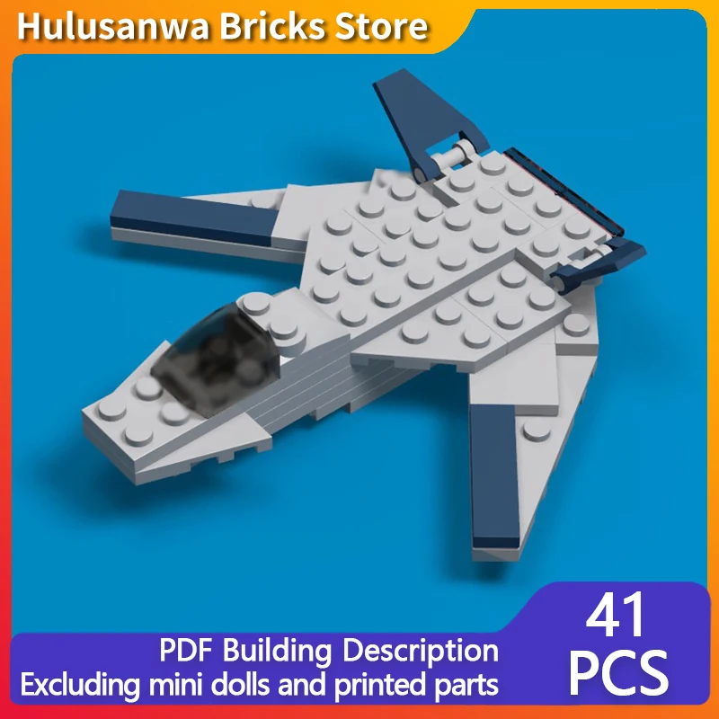 

Micro Fighter Plane 5 Model MOC Building Bricks War Equipment Modular Technology Gifts Holiday Assemble Children Toys Suit
