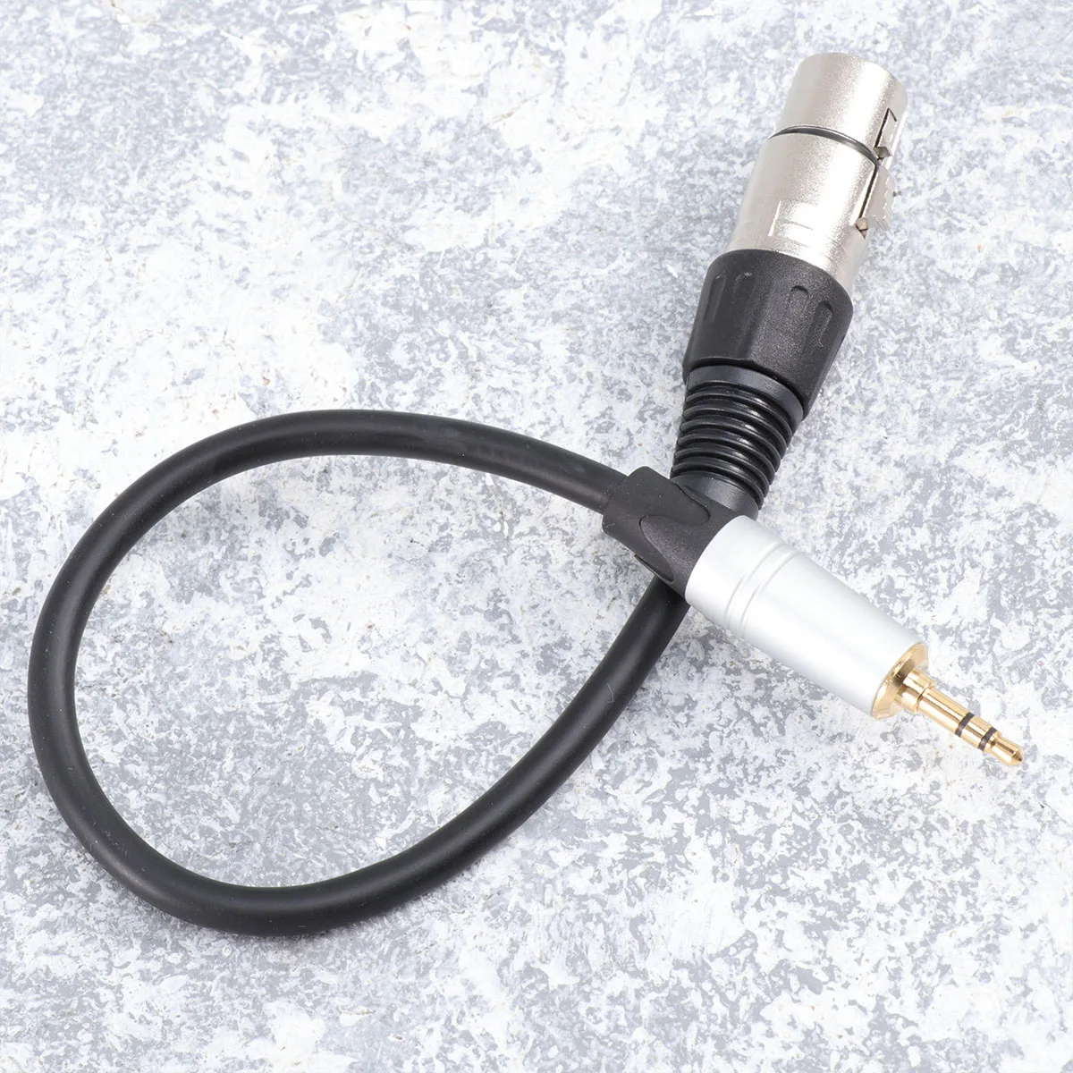 

3.5Mm Male To Xlr Male Audio Adapter Cable 0.3M Black Stereo Microphone Splitter For Camera Pc Karaoke Shielded Gold Plated
