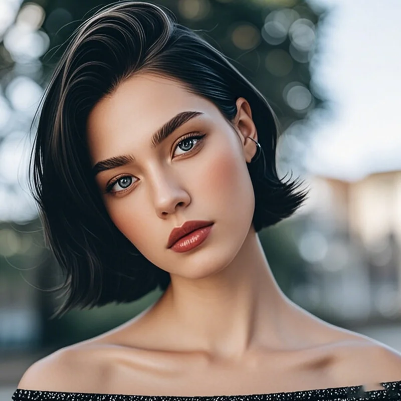 Short Bob Lace Wigs Hair for Women Straight Glueless Black Soft Wigs