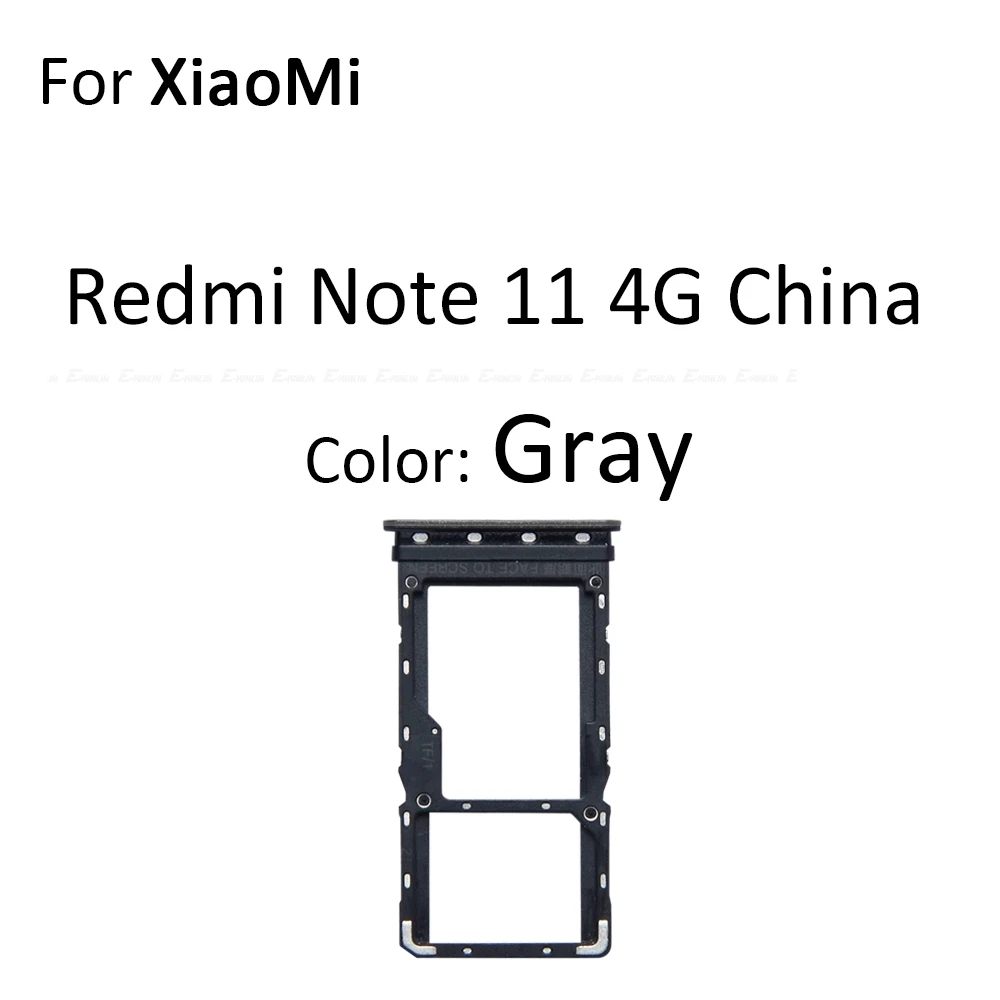 Sim Card Tray Socket Slot Reader Adapter For XiaoMi Redmi Note 11 11T Pro Plus 4G 5G Micro SD Connector Container Repair Parts