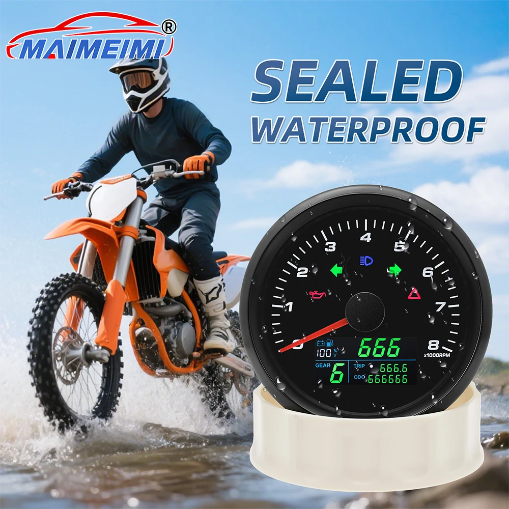 

85mm 3In1 Multifunctional Gauge GPS Speedometer Tachometer with Fuel Level Gauge Gear 299KMH MPH Speed Meter