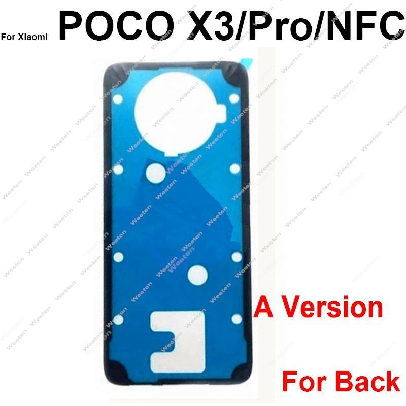 Rear Battery Housing Door Cover Adhesive Glue For Xiaomi Poco X2 X3 X3Pro X3 NFC F2 M4 Pro F3 X4 GT Back Camera Lens Sticker