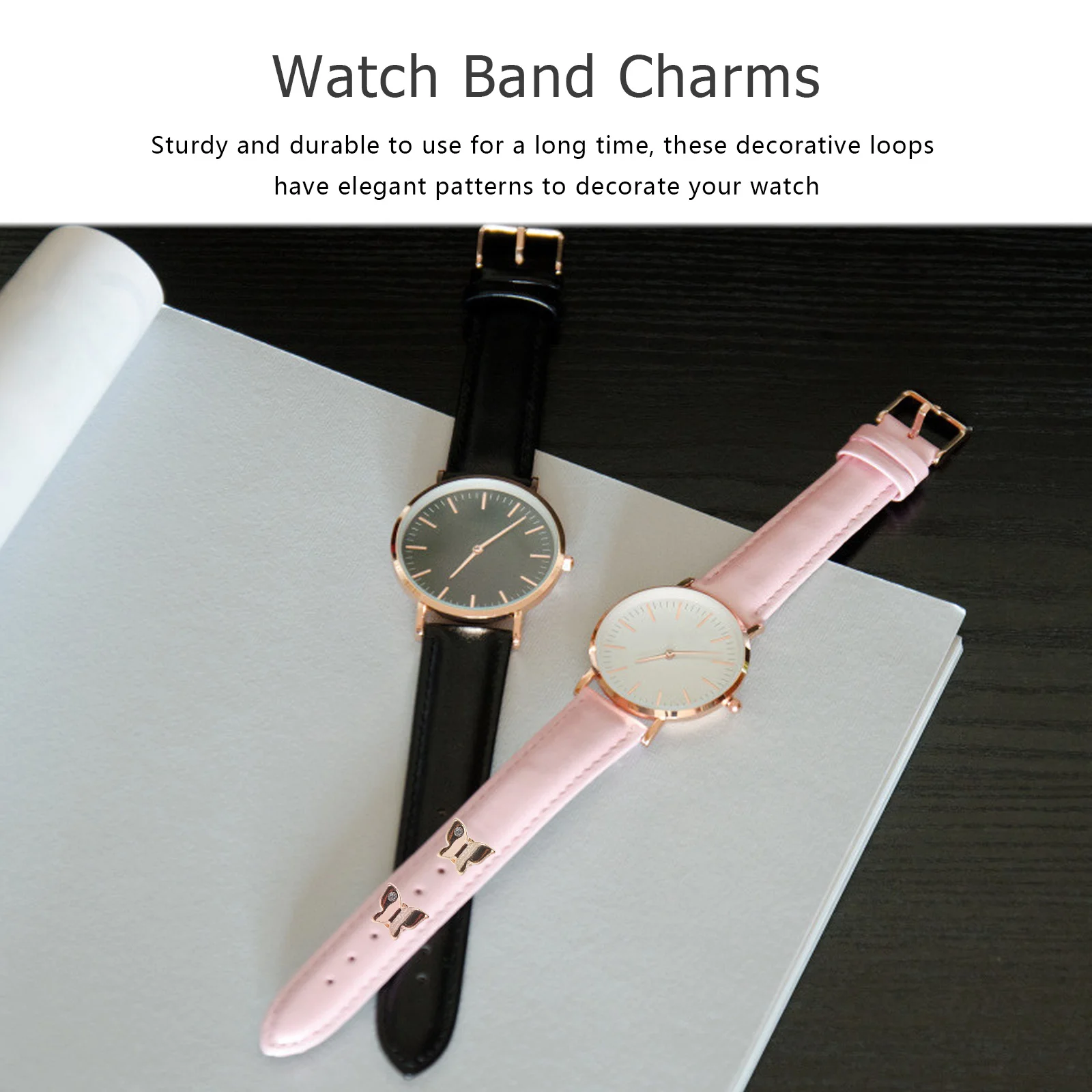 

10Pcs Watch Band Decorative Charms Cute Zinc Alloy Accessories for Silicone Strap Smartwatch Stylish Personality Upgrade