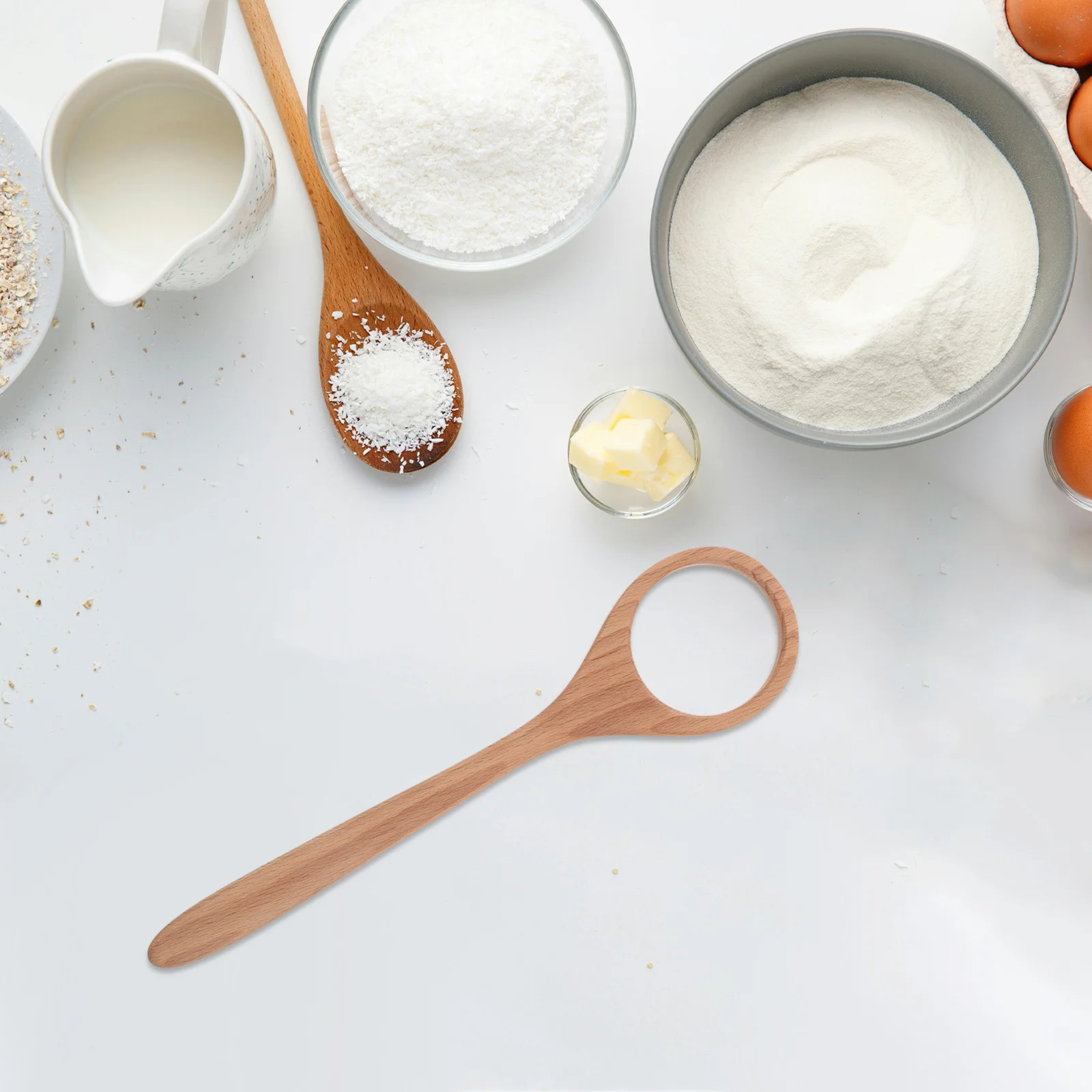 

2Pcs Wooden Danish Dough Whisk for Sourdough Bread Mixing Stick Baking Manual Dough Mixer Tool Kneading Stirring Cooking