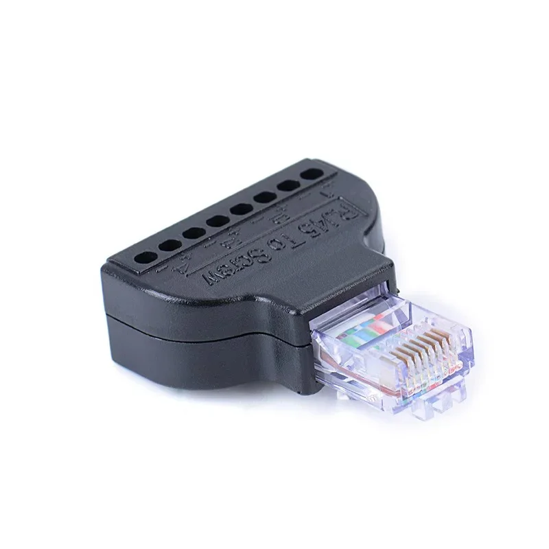 RJ45 To Screw Terminal Block 8pin Male Plug Network Adapter Cable Ethernet for CCTV Digital Internet Connector