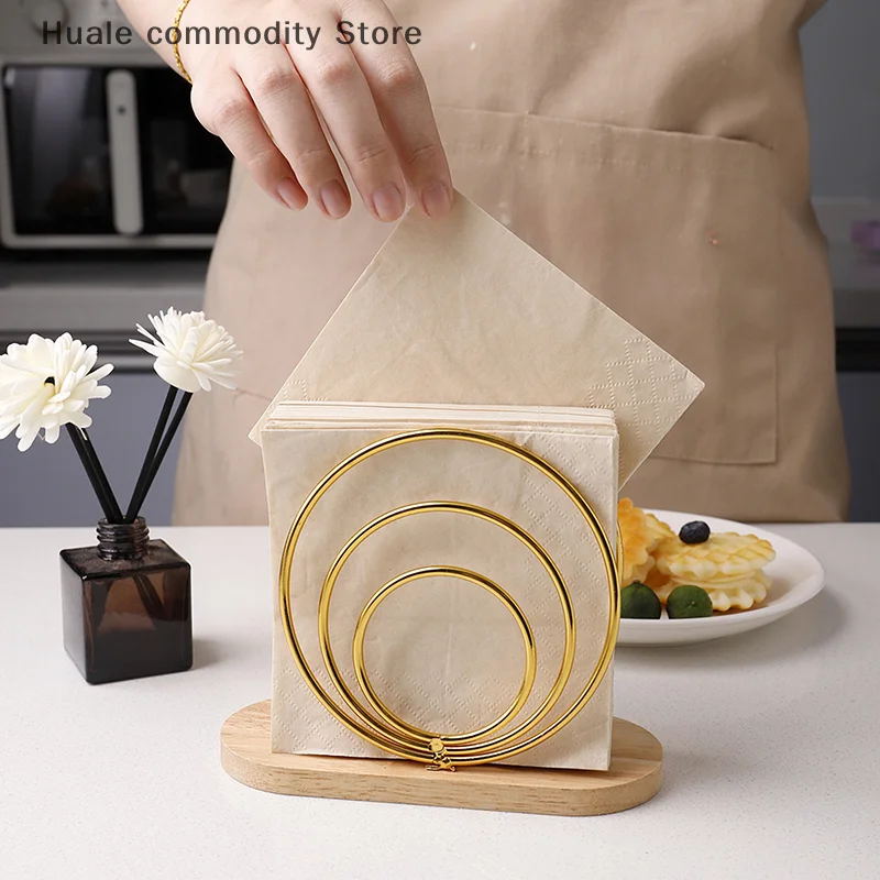 Portatovaglioli, portatovaglioli da appoggio, dispenser di carta da tavolo con base in legno, per ristoranti, cocktail, cucine, bar