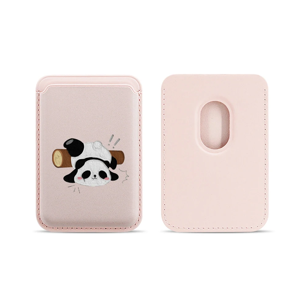 Lustige Panda-Leder-Kartenhülle für Magnetische Hüllen, Geeignet für alle iPhone Magsafe-Karten-Handyhüllen – Detail 16
