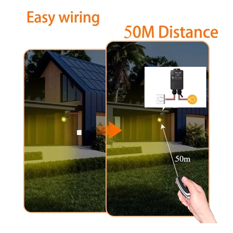 For Pump Light Fan Compatible 433Mhz Wireless Remote Control Switch Waterproof Receiver DC8V-80V 30A Transmitter