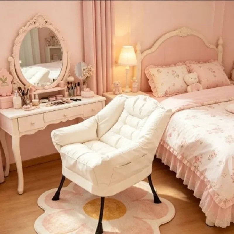 for Lazy Office Chair Single Sofa Dormitory Computer Chair Household Bedroom Balcony Girls Makeup Chair