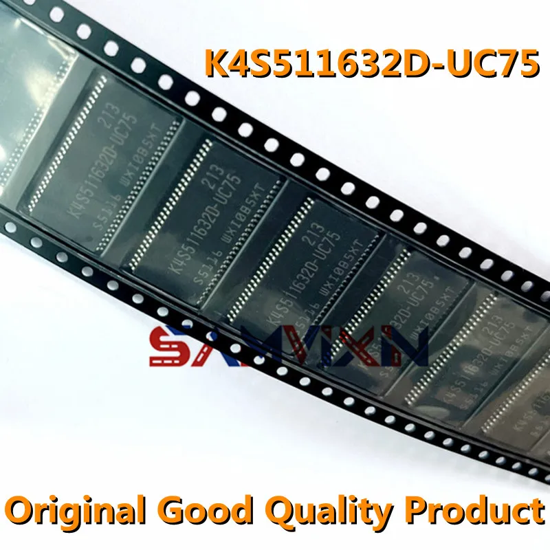K4S511632D-UC75 (5-30piece) K4S511632D TSOP54 DRAM IC Chip SDRAM 512Mbit 32Mx16 3.3V 54Pin TSOP-II T/R，Original In Stock