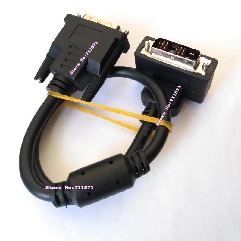 40cm corto DVI-D linea di cavi anello magnetico in rame puro anti-interferenza curva ad angolo retto 18 + 1 DVI-D cavo di linea DVI cavo