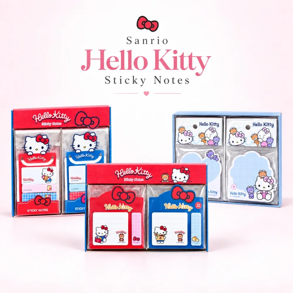 Genuine Sanrio Hello Kitty Bookmark Sticky Notes Page Marker Memo Pad Self Adhesive Note Paper for Reading Journal Planner Desk