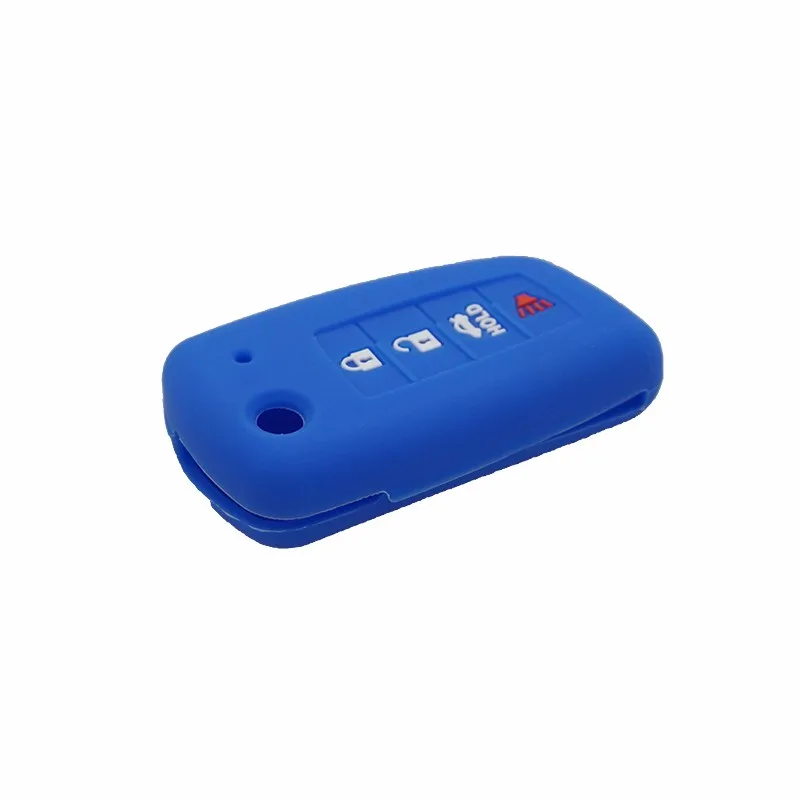 Xinyuexin Silicone Car Key Cover FOB Case for Nissan NV200 Sentra Versa 4 Buttons Flip Remote Key Holder Protector Car Accessory