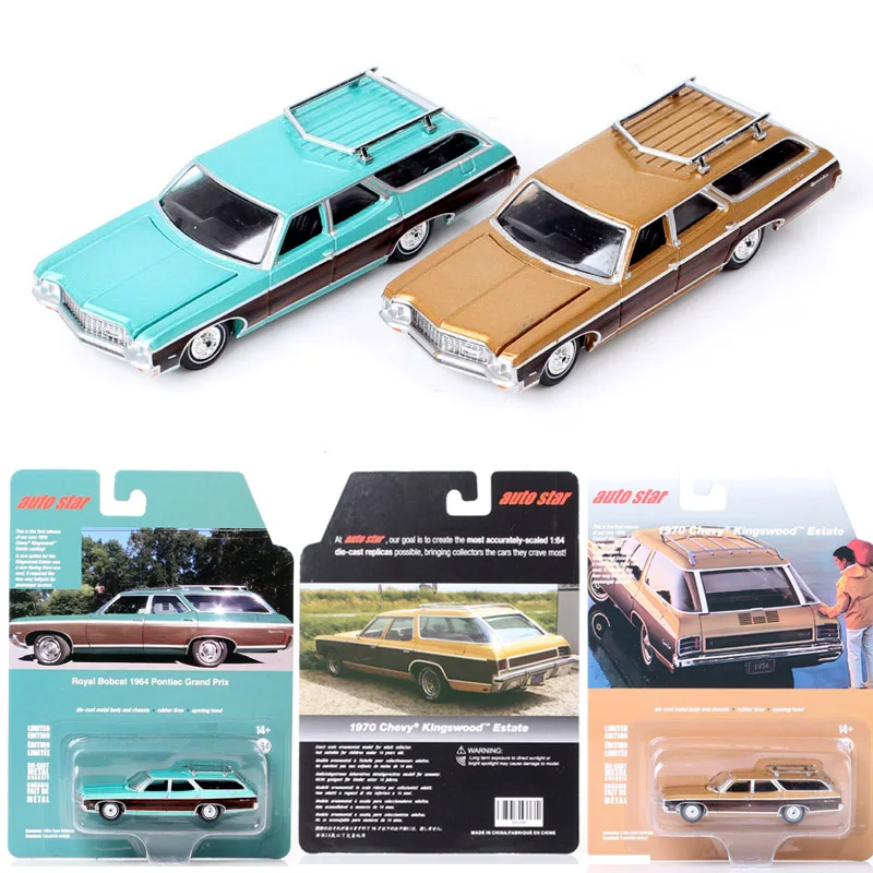 Auto Star AW 1/64 Scale Old 1970 Chevrolet Impala Kingswood Estate Station Wagon Diecast & Vehicles Chevy Metal Car Model Toy