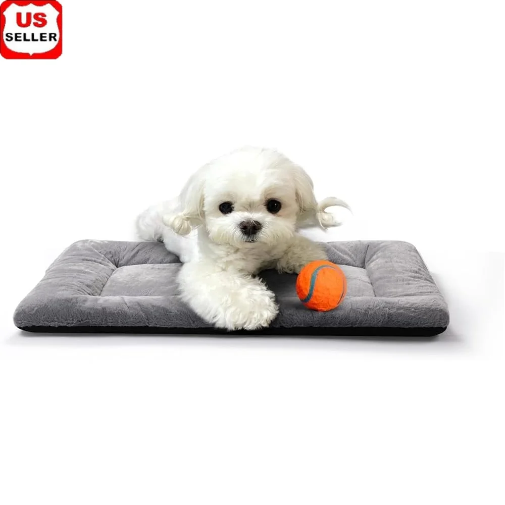 

Ultra Soft Washable Dog Bed Extra Small Dog Crate Pad Anti-Slip Cushion Cats Dogs Indoor Outdoor Use