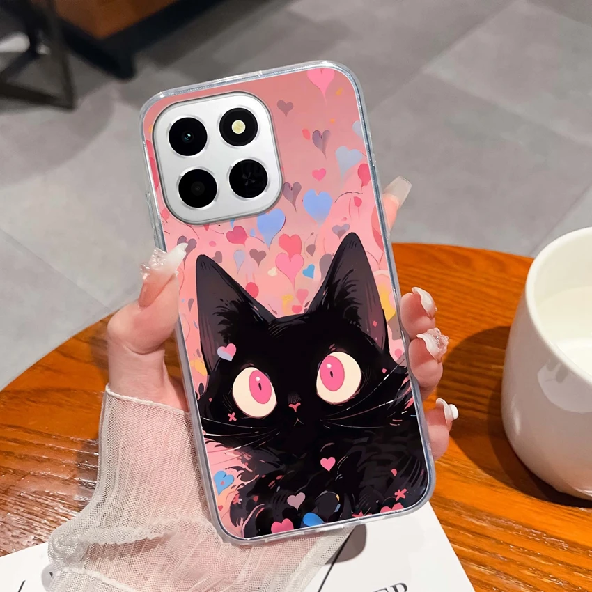 ل Honor X6C 6.61 بوصة أغطية الهاتف أنماط أرنب لطيف حامي الشاشة شفافة بولي TPU ترقية الغبار حماية الحالات