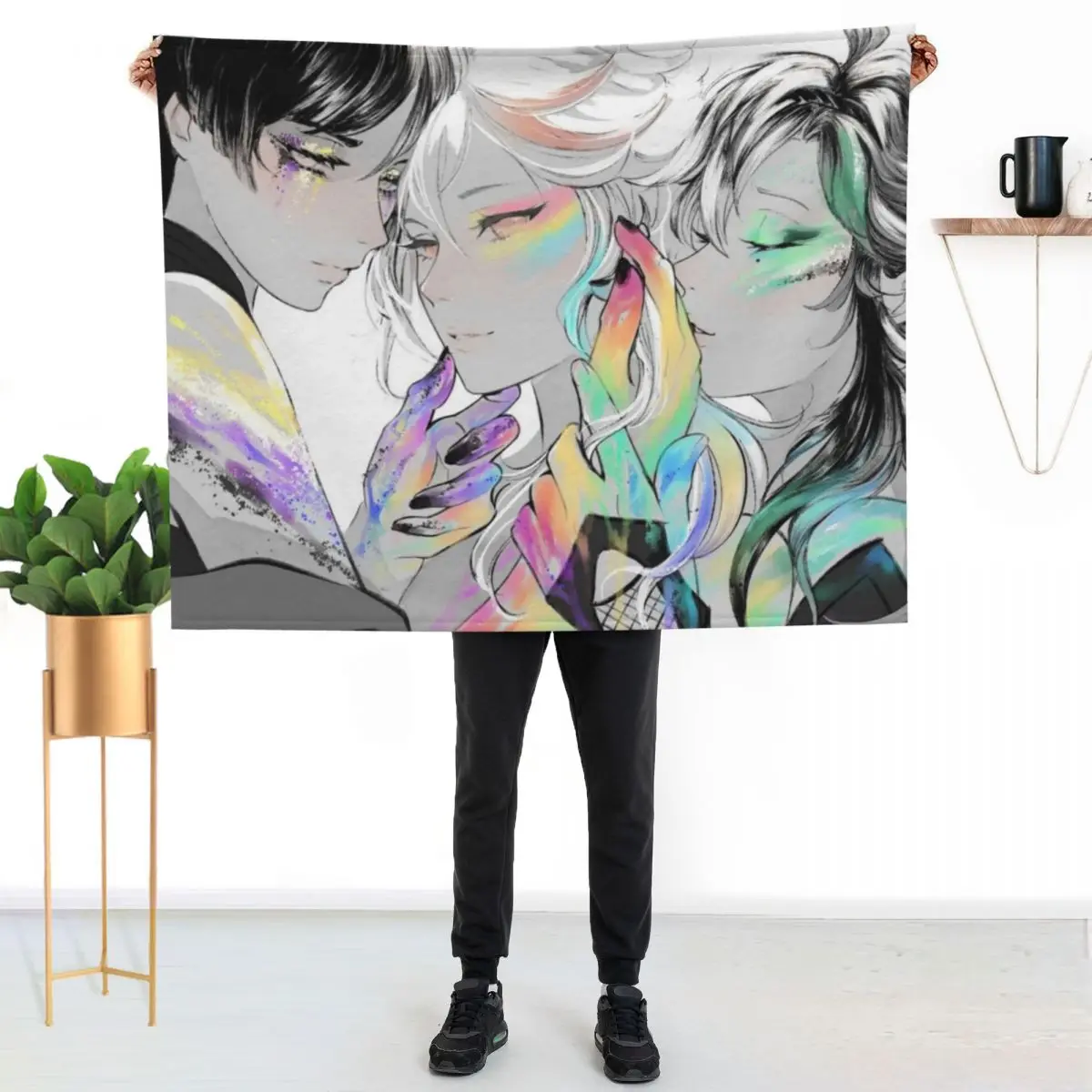 kazuha scaramouch heizou Throw Blanket Decorative Beds Camping Thin sofa bed Hairy manga Blankets